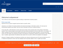 Tablet Screenshot of experience-online.ch